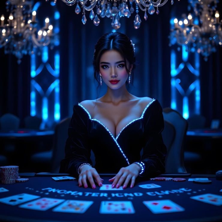 Ilustrasi permainan bingo online dengan kartu dan angka